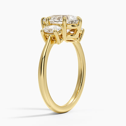 Oval-Cut Three Stone Diamond Ring (1/2 ct. tw.) - Pear Center Stone