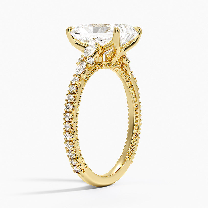 Primrose Diamond Ring - Radiant Cut Center Stone