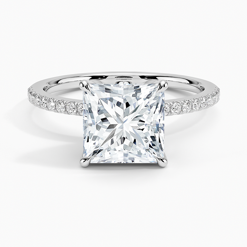 Luxe Petal Diamond Ring - Princess Cut Center Stone