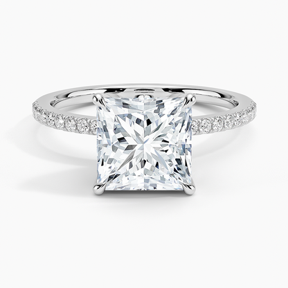 Luxe Petal Diamond Ring - Princess Cut Center Stone