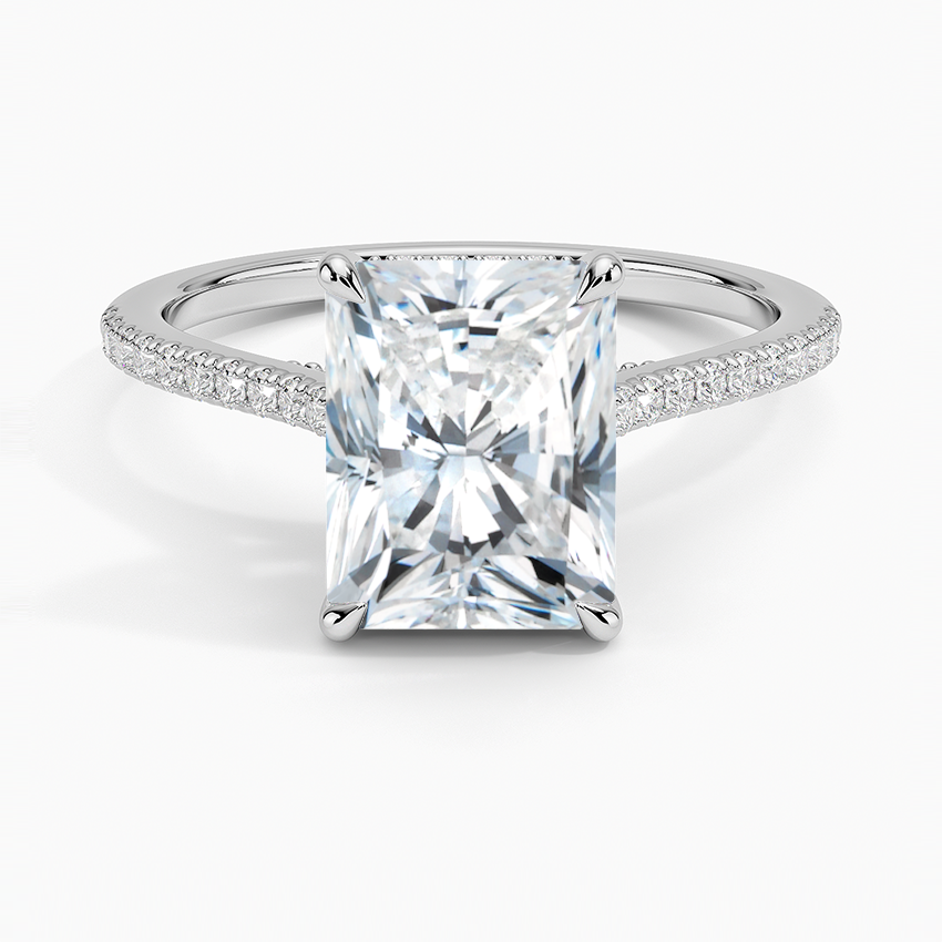 Luxe Dawn Diamond Ring - Radiant Cut Center Stone