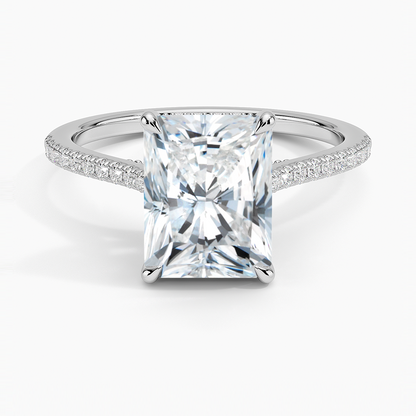 Luxe Dawn Diamond Ring - Radiant Cut Center Stone