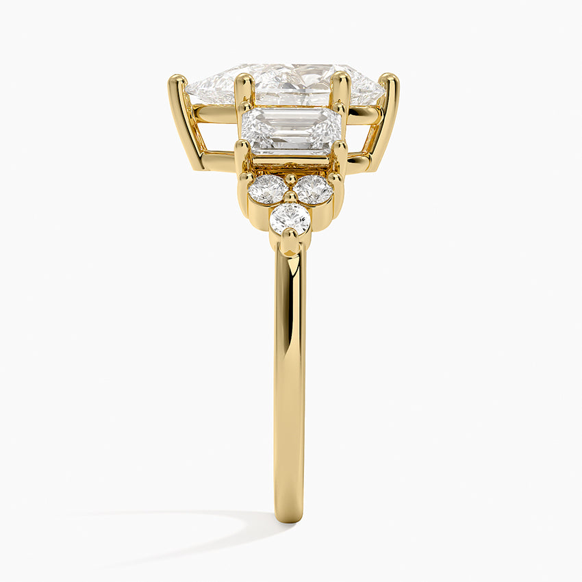 Sabine Cluster Diamond Ring (1 ct. tw.) - Pear Center Stone