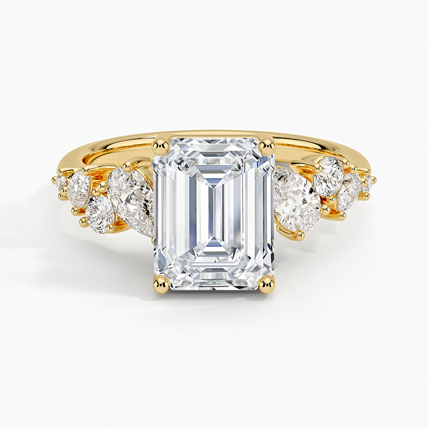 Olivetta Tapered Diamond Ring (1/2 ct. tw.) - Emerald Cut Center Stone