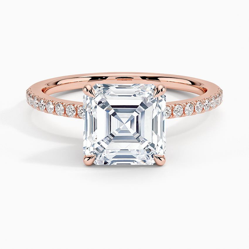 Luxe Petal Diamond Ring - Asscher Cut Center Stone