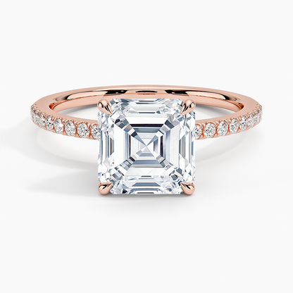 Luxe Petal Diamond Ring - Asscher Cut Center Stone