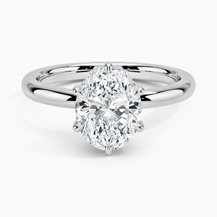 Fairmined 2mm Six-Prong Solitaire Ring - Oval Center Stone