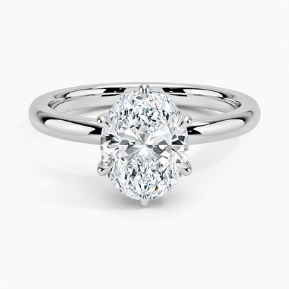 Fairmined 2mm Six-Prong Solitaire Ring - Oval Center Stone