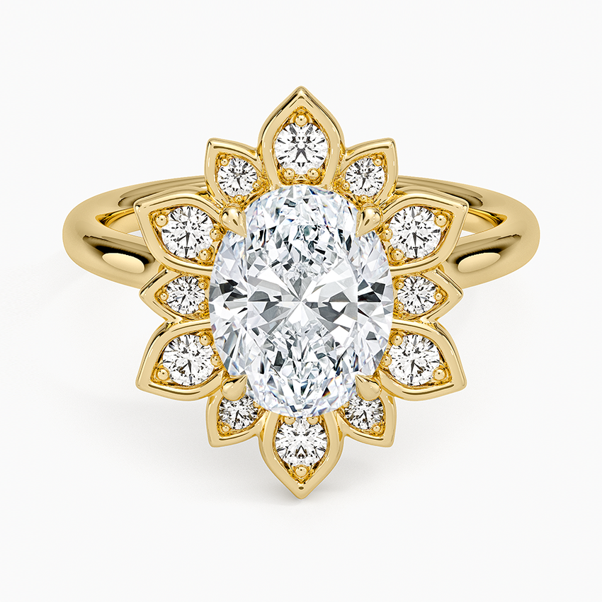 Fiore Halo Diamond Ring (1/4 ct. tw.) - Oval Center Stone