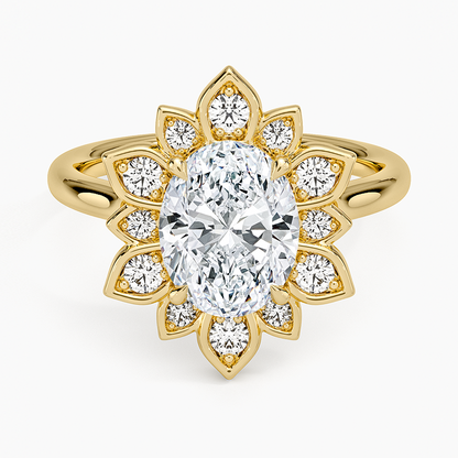 Fiore Halo Diamond Ring (1/4 ct. tw.) - Oval Center Stone