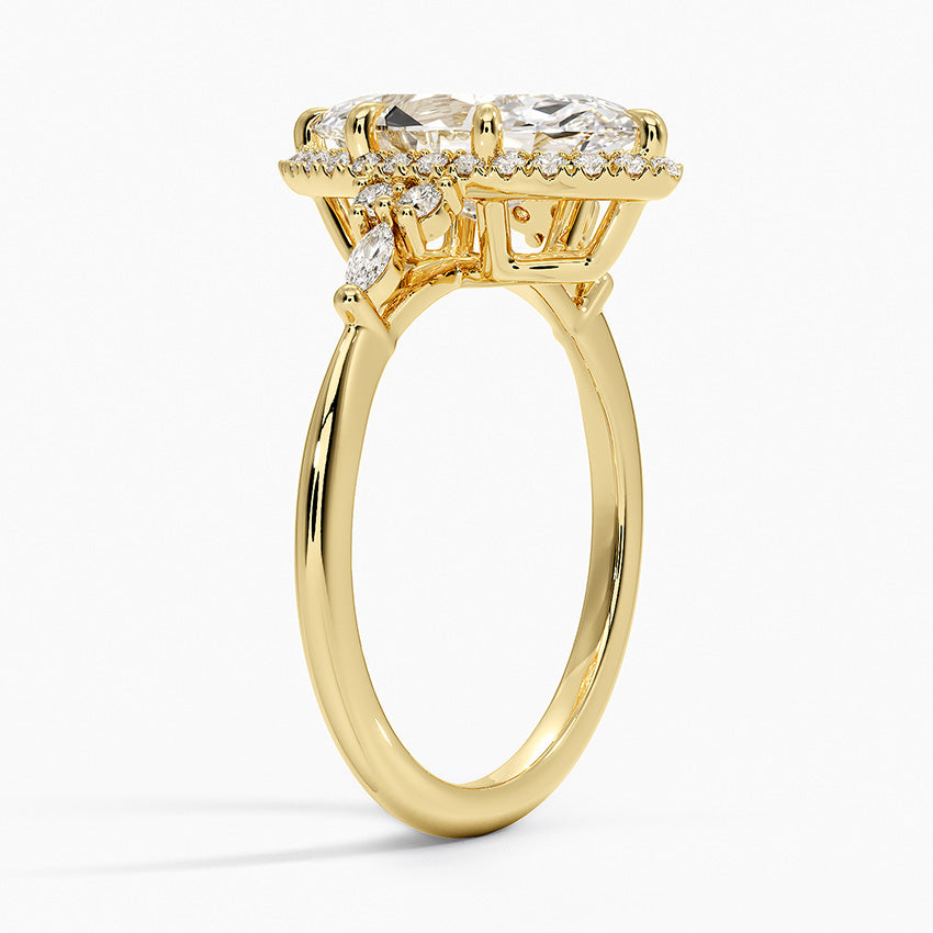Nadia Halo Diamond Ring (1/4 ct. tw.) - Marquise Cut Center Stone