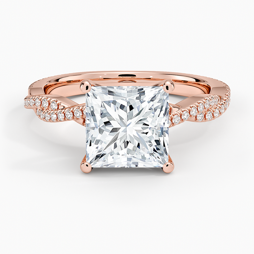Petite Luxe Twisted Vine Diamond Ring (1/4 ct. tw.) - Princess Cut Center Stone