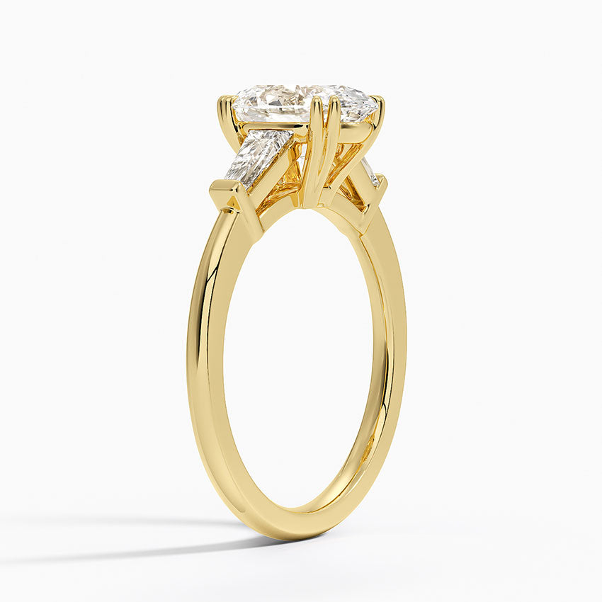Symphony Double Prong Three Stone Diamond Ring (1/2 ct. tw.) - Oval Cut Center Stone