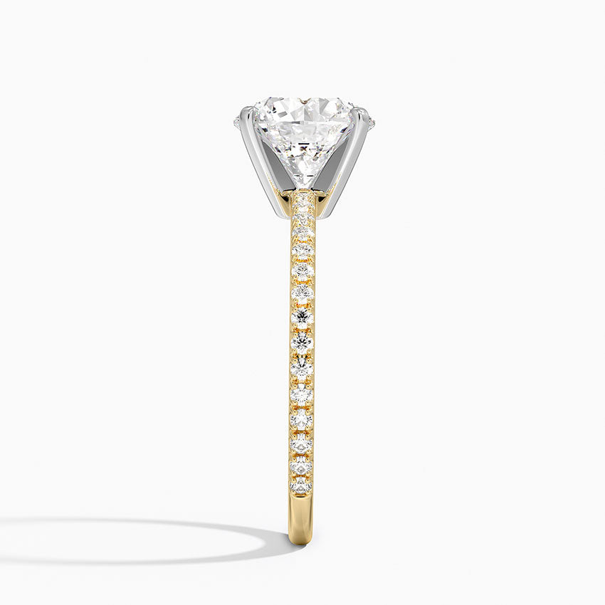 Ballad Three-Quarter Coverage Diamond Ring (1/4 ct. tw.) - Round Center Stone