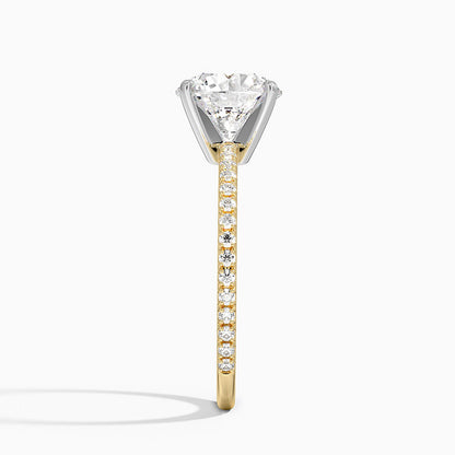 Ballad Three-Quarter Coverage Diamond Ring (1/4 ct. tw.) - Round Center Stone