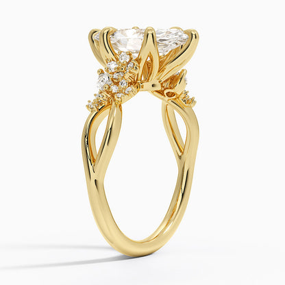 Summer Blossom Diamond Ring (1/4 ct. tw.) - Marquise Cut Center Stone