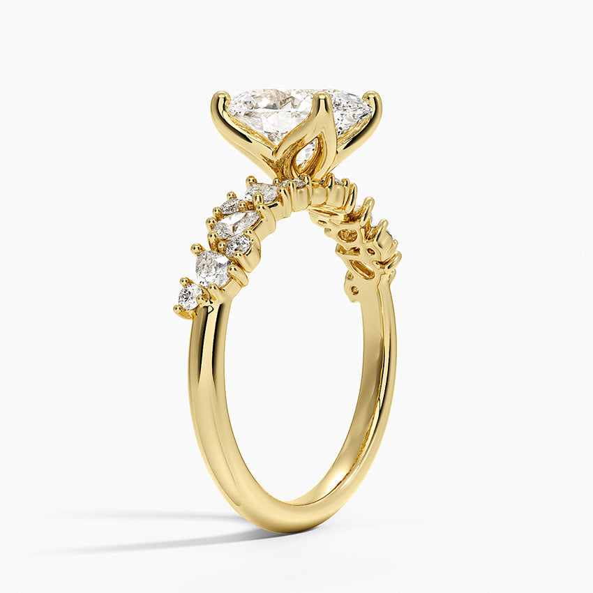 Olivetta Diamond Ring - Oval Cut Center Stone