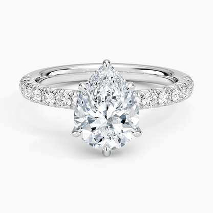 Luxe Amelie Diamond Ring (3/8 ct. tw.) - Pear Center Stone