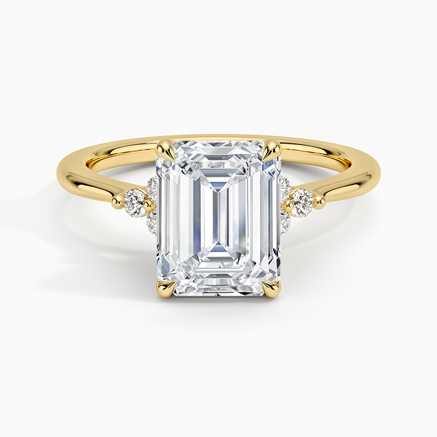 Melody Diamond Ring - Emerald Cut Center Stone