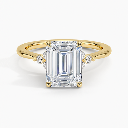 Melody Diamond Ring - Emerald Cut Center Stone