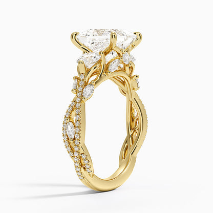 Luxe Secret Garden Three Stone Diamond Ring (1 ct. tw.) - Princess Cut Center Stone