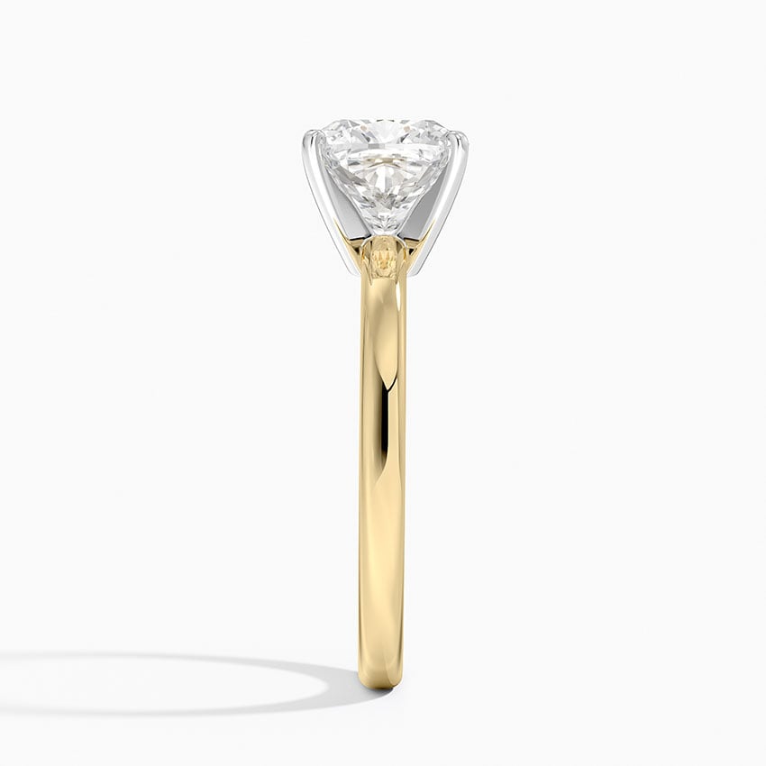 Comfort Fit 2mm Solitaire Ring - Cushion Cut Center Stone