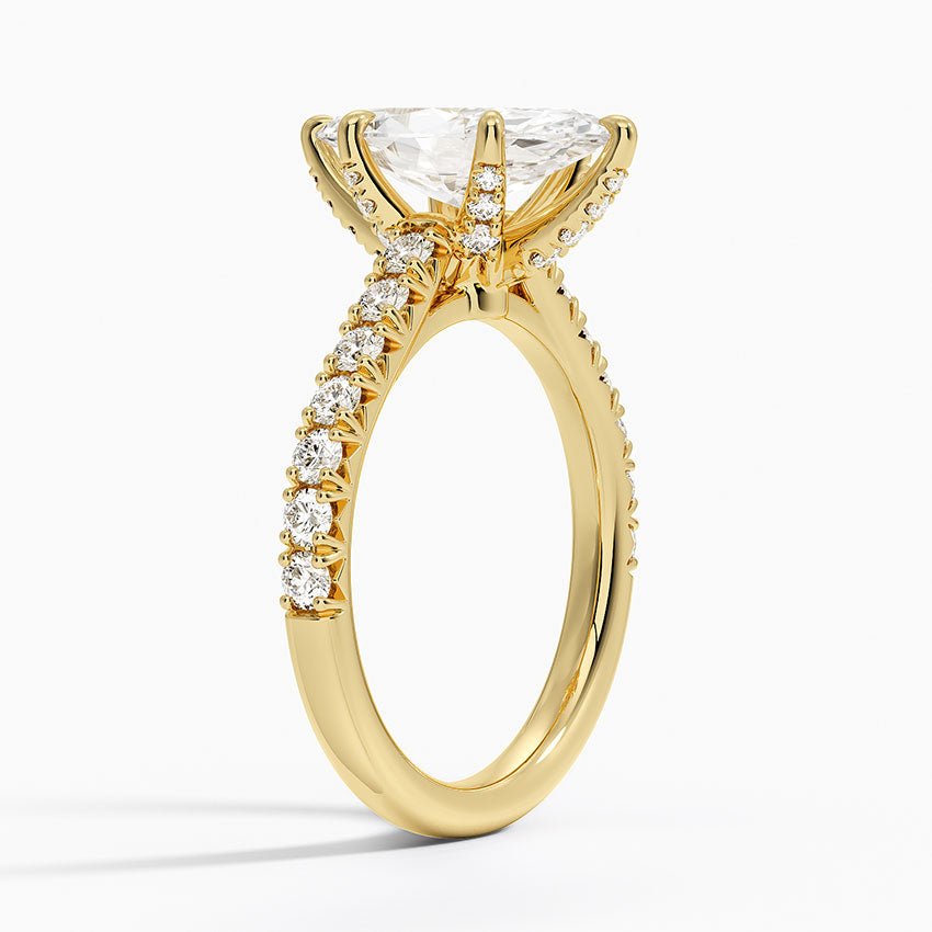 Sienna Half Coverage Hidden Accents Diamond Ring (1/2 ct. tw.) - Marquise Cut Center Stone