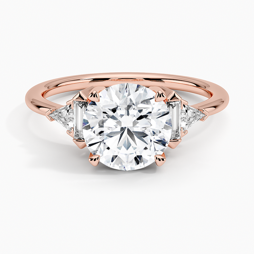 Edie Art Deco Diamond Ring (1/4 ct. tw.) - Round Center Stone