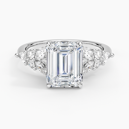 Nadia Taper Diamond Ring - Emerald Cut Center Stone