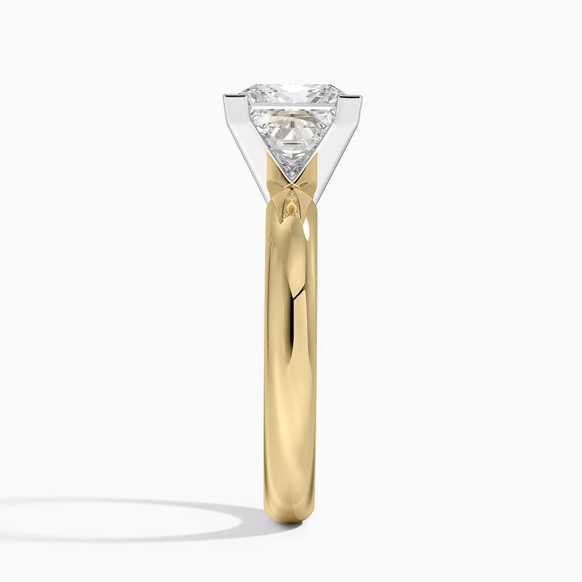 Comfort Fit 3mm Ring - Princess Cut Center Stone