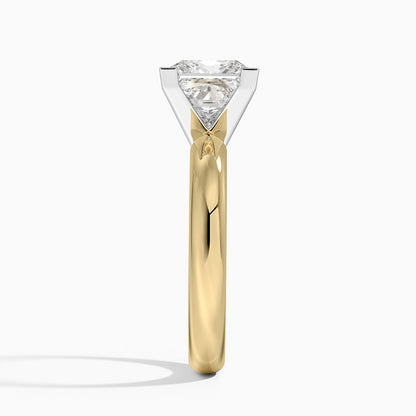 Comfort Fit 3mm Ring - Princess Cut Center Stone