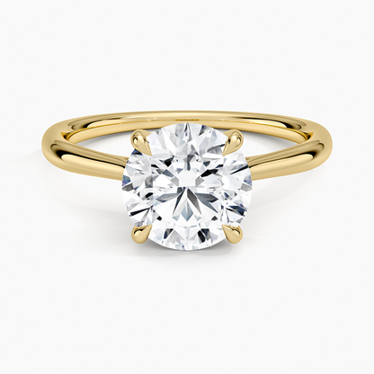 Freesia Cathedral Solitaire Ring - Round Center Stone
