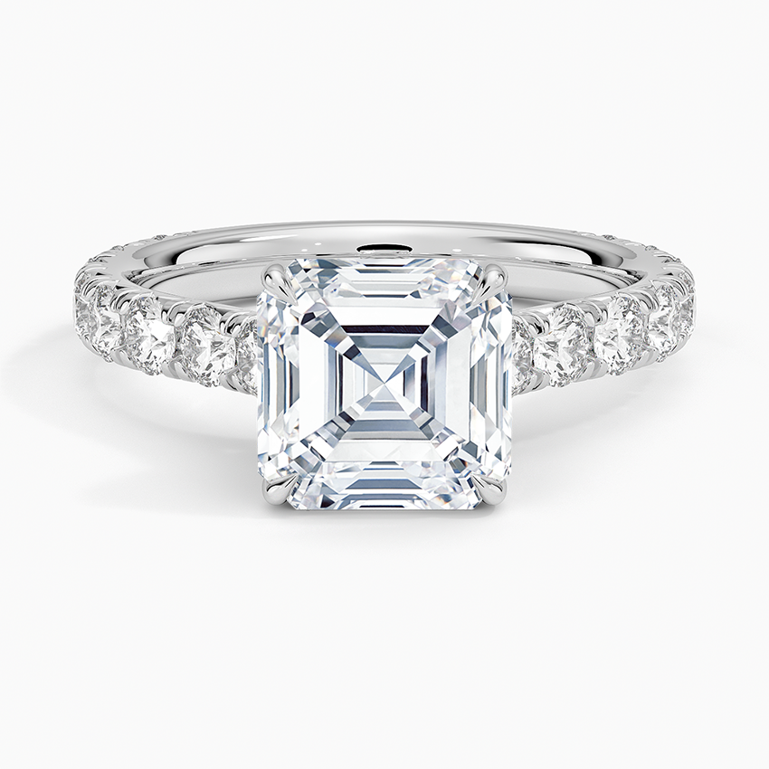 Anthology Three-Quarter Coverage Diamond Ring (7/8 ct. tw.) - Asscher Cut Center Stone