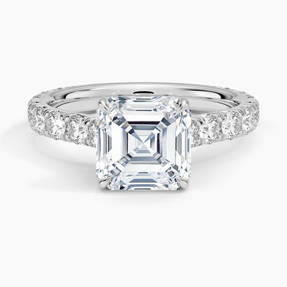 Anthology Three-Quarter Coverage Diamond Ring (7/8 ct. tw.) - Asscher Cut Center Stone