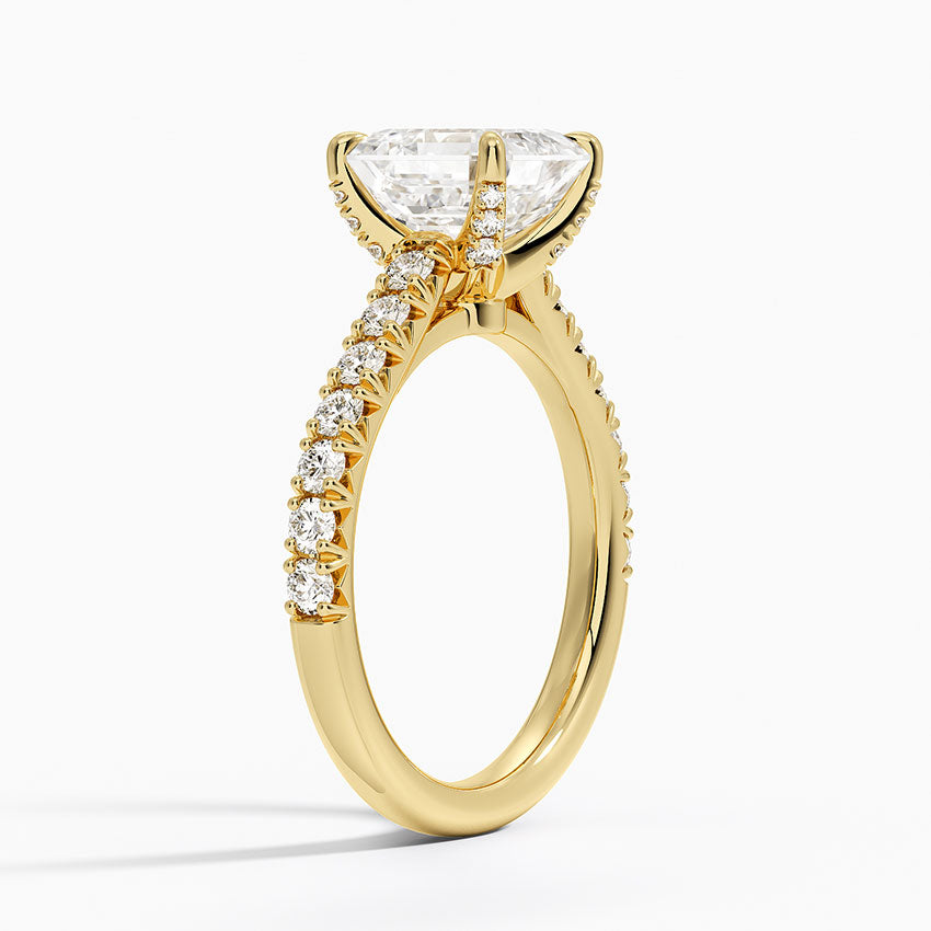 Sienna Half Coverage Hidden Accents Diamond Ring (1/2 ct. tw.) - Asscher Cut Center Stone