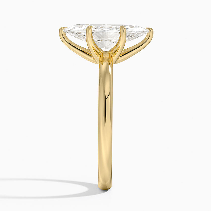 Fairmined 2mm Six-Prong Solitaire Ring - Marquise Center Stone