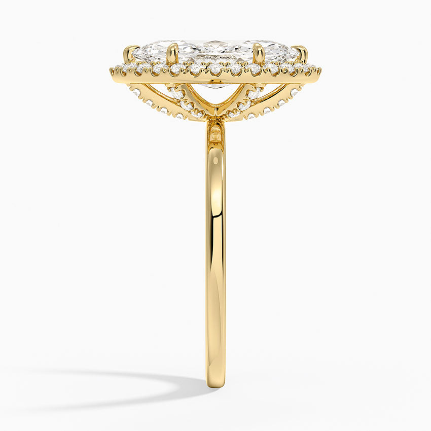 Vienna Halo Diamond Ring - Marquise Cut Center Stone