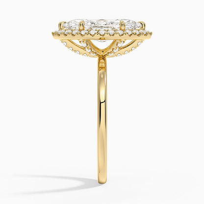 Vienna Halo Diamond Ring - Marquise Cut Center Stone