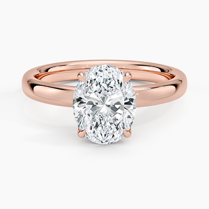Elodie 2.5mm Solitaire Ring - Oval Center Stone