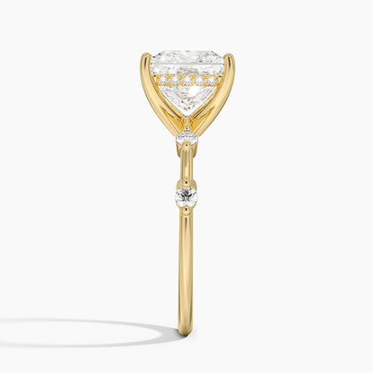 Aimee Hidden Halo Diamond Ring - Princess Cut Center Stone