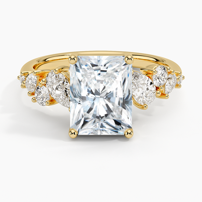 Olivetta Tapered Diamond Ring (1/2 ct. tw.) - Radiant Cut Center Stone