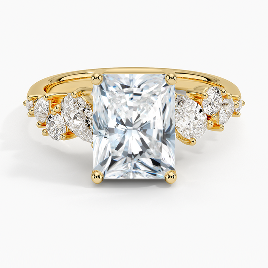 Olivetta Tapered Diamond Ring (1/2 ct. tw.) - Radiant Cut Center Stone