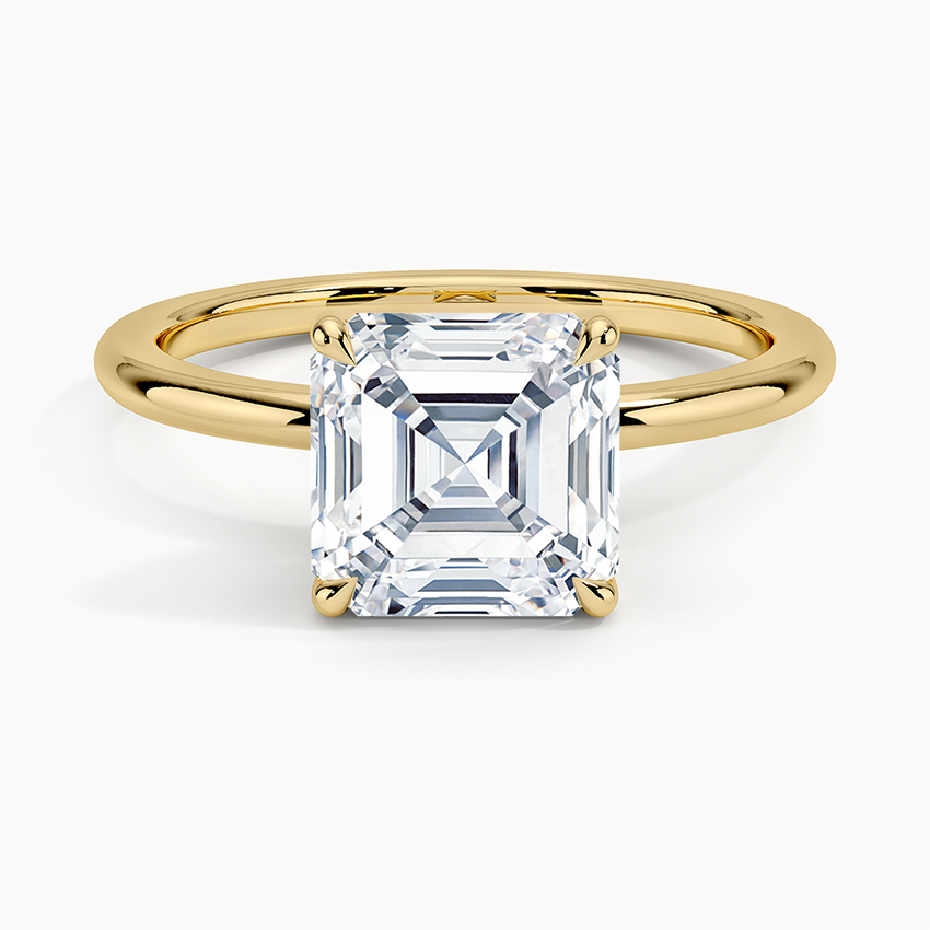 Fairmined 1.5mm Comfort Fit Ring - Asscher Cut Center Stone