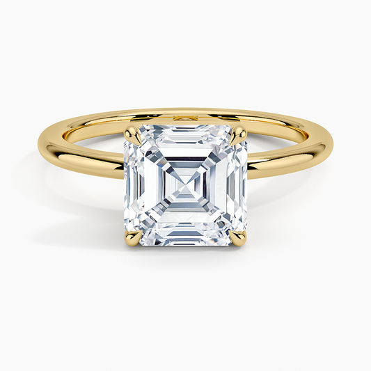 Fairmined 1.5mm Comfort Fit Ring - Asscher Cut Center Stone