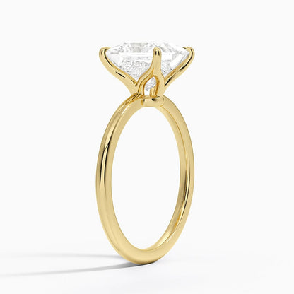 Petite Elodie 1.5mm Ring - Princess Cut Center Stone