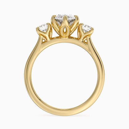 Elodie Perfect Fit Three Stone Diamond Ring (1/2 ct. tw.) - Marquise Center Stone
