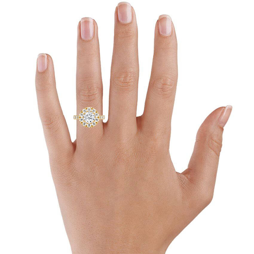 Adele Halo Diamond Ring - Cushion Cut Center Stone