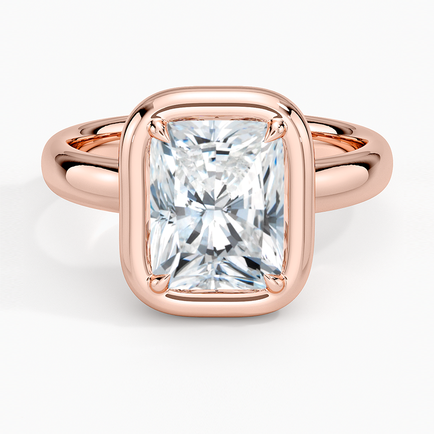 Andrea Bezel Prong Ring - Radiant Cut Center Stone