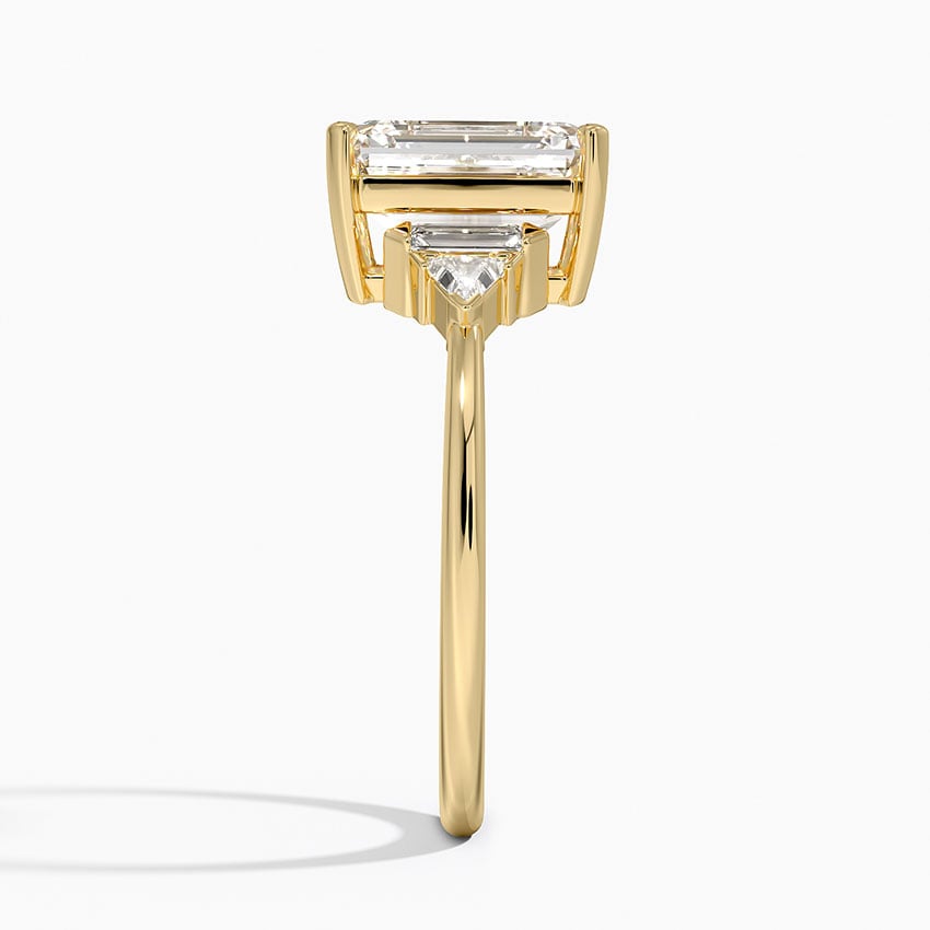 Edie Art Deco Diamond Ring (1/4 ct. tw.) - Emerald Cut Center Stone