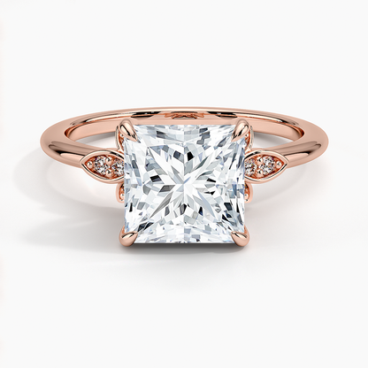 Fiore Diamond Ring - Princess Cut Center Stone